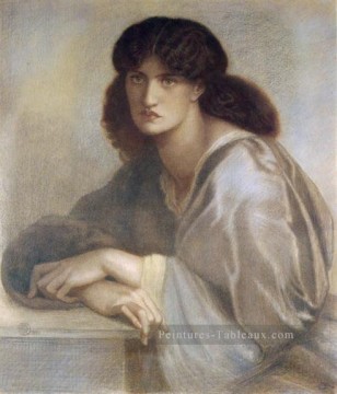  della Galerie - La Donna Della Finestra 1880 craies colorées préraphaélite Brotherhood Dante Gabriel Rossetti